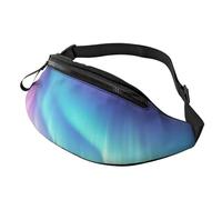 Northern Lights Fanny Pack for Men Women, Waterproof Sports Waist Bag Fashion Belt Bag Crossbody Bags Hip Bum Bag with Adjustable Strap Large Sling Bag Purse for Travel Hiking