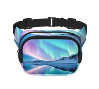Northern Lights Fanny Pack For Women Waterproof Adjustable Belt Bags Waist Pack Fashion Casual Crossbody Bags Bum Bag For Running Workout Hiking Traveling, Black, One Size