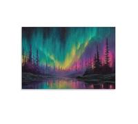 Northern Lights Forest,Adult Jigsaw Puzzle 1000 Pieces,High-difficulty puzzles,The perfect educational gift for boys and girls,50x70cm