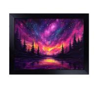 Northern Lights Forest Graphics | Lap Tray with Padded Cushion, Portable Surface with Bean Bag Base, Perfect Surface for Working, Crafting, TV Eating and Laptop Use