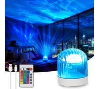 Northern Lights Galaxy Light Projector, 16 Colors Brightness Dimmable Sensory Lights, Rechargeable Night Light Projector with Remote Control, Mood Lighting for Bedroom Ceiling Party Game Baby Rooms