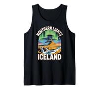Northern Lights Iceland, Fun Scenic Icelandic Landscape Tank Top