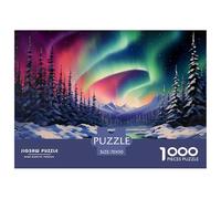 Northern Lights in Norway 1000 Piece Jigsaw Puzzle For Adults Challenging Game Stress Relief Puzzle Exercise The Memory of The Brain for Men, Women, Elders, Seniors 70x50cm/1000pcs