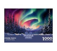 Northern Lights in Norway 1000 Pieces Jigsaw Puzzles For Adults Family Challenge Toys Stress Relieving Entertainment Exercise The Memory of The Brain for The Whole for Women, Gifts for