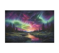 Northern Lights in Norway 1000 Pieces of Puzzles for Adults And Children - Wooden Puzzles, Stress Relief Puzzle Games And Unique Gifts (75×50cm)