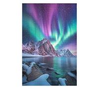 Northern Lights in Norway Jigsaw Puzzle for Adults 1500 Pieces Jigsaw Puzzles for Adults And Children Aged12+ Cardboard Puzzles Home Learning Games DIY Toys-57x87cm