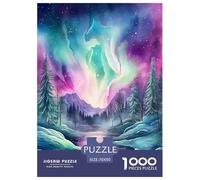 Northern Lights in Norway Jigsaw Puzzles Puzzles for Adults Kids. 1000 Piece Whimsical Challenge Toy Educational Game Home Decoration for Educational Games Gifts 70x50cm/1000pcs