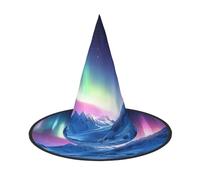 Northern Lights in the Andes Mountains Halloween Witches Hats Witch Headbands Wizard Hat Costume Accessories Cosplay for Party Masquerade Foldable 1