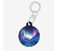 Northern Lights in The Andes Mountains Pet ID Tag Dog Cat Tags Personalized Fashionable, Round Many Colors, Acrylic Material, for Small & Large Pets White Small