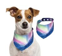 Northern Lights in The Andes Mountains Pet Scarf Dog Bandanas Spring Summer Soft Cotton Puppy Scarfs Adjustable Accessories for Small Medium Large Girl Boy Pup Medium