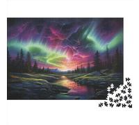 Northern Lights Jigsaw Puzzles 1000 Pieces for Adults for Adults 1000 Piece Puzzle Educational Games Jigsaw Puzzle Great Gift For All Ages 1000pcs (75x50cm)