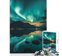 Northern Lights Jigsaw Puzzles 1000 Pieces for Adults Peaceful Calm Stress Relief Mindful Peaceful Leisure Game (38X26cm)