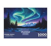 Northern Lights Jigsaw Puzzles for Adults Gifts 1000 Piece Challenging Games Home DecoRation Polar Auroras Jigsaw Puzzle for Adults And Kids Age 12 And Up 38x26cm/1000pcs