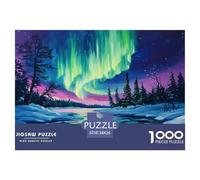 Northern Lights Jigsaw Puzzles for Adults Gifts 1000 Piece Challenging Games Home Decors Brainteasing Polar Auroras Jigsaw Puzzle for Women Men Adult 38x26cm/1000pcs