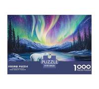 Northern Lights Jigsaw Puzzles for Adults Gifts 1000 Piece Fun Challenging Home DecoRation Brainteasing Polar Auroras Jigsaw Puzzle for Adults And Kids 38x26cm/1000pcs