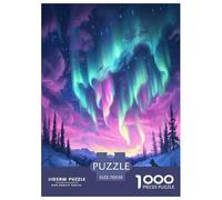 Northern Lights Jigsaw Puzzles Puzzle for Adults Kids. 1000 Piece Great Gifts Challenge Toy Educational Games Home Decoration for Educational Games Gifts 70x50cm/1000pcs