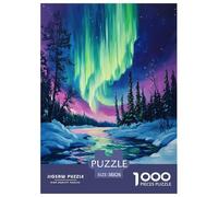 Northern Lights Jigsaw Puzzles Puzzle for Adults Kids. 1000 Pieces Impossible Challenge Toy Educational Game Home Decoration for Adults& Kids Age 14 Years Up 38x26cm/1000pcs