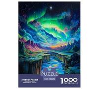 Northern Lights Jigsaw Puzzles Puzzle for Adults Kids. 1000 Pieces Impossible Challenge Toy Educational Game Home Decoration for Adults& Kids Age 14 Years Up 38x26cm/1000pcs