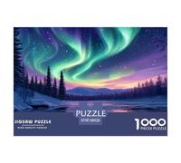 Northern Lights Jigsaw Puzzles Puzzles for Adults Kids. 1000 Piece Impossible Challenge Toy Educational Game Home Decoration for Adults& Kids Age 14 Years Up 38x26cm/1000pcs