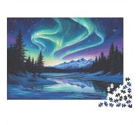 Northern Lights Jigsaw Puzzles Puzzles for Adults Kids. 1000 Pieces Impossible Challenge Toy Educational Game Home Decoration for Adults& Kids Age 14 Years Up 1000pcs (75x50cm)