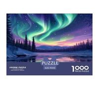 Northern Lights Jigsaw Puzzles Puzzles for Adults Kids. 1000 Pieces Impossible Challenge Toy Educational Games Home Decoration for Educational Games Gifts 70x50cm/1000pcs