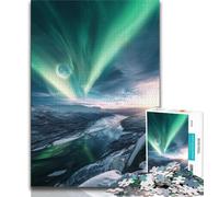 Northern Lights JigsawPuzzle 1000 Pieces for Adults,Challenging To Complete But Fun And Humorous with Matching Poster And Trivia Sheet (38x26cm)