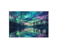 Northern Lights Lake,1000-piece puzzle for adults,Classic Jigsaw Puzzle,High-difficulty puzzles,26x38cm