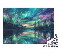 Northern Lights Lake Jigsaw Puzzles for Adults Interesting Puzzles 1000 Pieces Impossible Puzzle for Adults Gifts 70x50cm/1000pcs