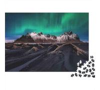 Northern Lights Landscape 1000 Piece Jigsaw Puzzle Paper for Adults Night Scenery Puzzle Game for Family Focus Home Decor Gift 70x50cm/1000pcs