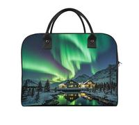 Northern Lights Laptop Tote Bag Casual Travel Handbag Multi Pocket Shoulder Bags for Work Travel