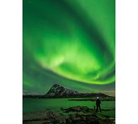 Northern Lights Lofoten Islands Norway Unframed Art Print Poster Wall Decor 12x16 inch