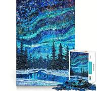 Northern Lights Mosaic 1000 Adult Pieces Jigsaw Puzzle Mind Challenge Toy Together Fun Quality Cut (38x52cm)