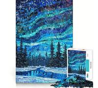 Northern Lights Mosaic 1000 Piece Jigsaw Puzzles for Teenagers Jigsaw Logic Ability Toy Soft Relax Accurate Cut Cherished Gift (50x75cm)