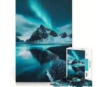 Northern Lights Mountain 1000 Pieces Jigsaw Puzzles for Adults Smart Toy Home Activity Accurate Cut Wall Art Decor (50x75cm)