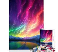 Northern Lights Mountains Puzzles for Teenagers 1000 Piece Great Gifts for Games Tough Challenge Home Decoration Toys for Age 14+ Game (50x75cm)