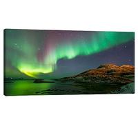 Northern Lights near Tromso, Norway Canvas print by Louise Murray 80 x 40 cm Wall art Wall decor