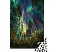 Northern Lights over Birch Forest Rätsel Für Erwachsene || 70x50cm/1000pcs Puzzles Lernspiele Home Decor Puzzles