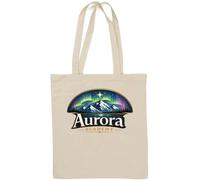 Northern Lights Over Mountain Academy Natural Cotton Tote Bag White