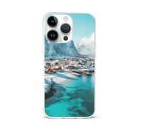 Northern Lights over The Lofoten Islands Norway Cell Phone Basic Cases TPU Soft Cover Shockproof Slim Phone Case Compatible with iPhone 15/15 Plus/15 Pro/15 Pro Max