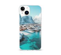Northern Lights over The Lofoten Islands Norway Cell Phone Basic Cases TPU Soft Cover Shockproof Slim Phone Case Compatible with iPhone 15/15 Plus/15 Pro/15 Pro Max
