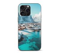 Northern Lights over The Lofoten Islands Norway Cell Phone Basic Cases TPU Soft Cover Shockproof Slim Phone Case Compatible with iPhone 15/15 Plus/15 Pro/15 Pro Max