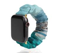 Northern Lights over The Lofoten Islands Norway Scrunchies Watch Band Compatible with IWatch Stretchy Elastic Replacement Strap 38mm/40mm