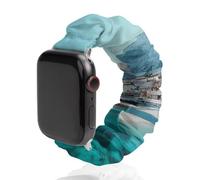 Northern Lights over The Lofoten Islands Norway Scrunchies Watch Band Compatible with IWatch Stretchy Elastic Replacement Strap 38mm/40mm