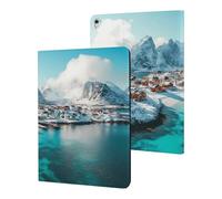 Northern Lights over The Lofoten Islands Norway Slim Tablet Cases Compatible with iPad Series Without Pencil Holder Protective Cover Compatible with ipad Pro/2016 ipad Pro (9.7in)