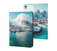 Northern Lights over The Lofoten Islands Norway Slim Tablet Cases Compatible with iPad Series Without Pencil Holder Protective Cover Compatible with ipad Mini6 (8.3in)
