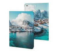 Northern Lights over The Lofoten Islands Norway Slim Tablet Cases Compatible with iPad Series Without Pencil Holder Protective Cover Compatible with ipad Mini 1/2/3/4/5 (7.9in)