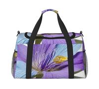 (Northern Lights Painting) Durable Twill Travel Tote Bag Large Capacity Handheld & Crossbody Bag for Weekend Trips,Sports,and Outdoor Activities