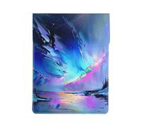Northern Lights Painting Print 13-inch Laptop Sleeve, Slim Shockproof Insertion Design Leather Laptop Case for Office, School, Travel
