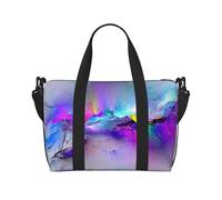 Northern Lights Painting Print Italy Flag Print Versatile Handbag for Travel,Hand-Held Crossbody Travel Bag for Your Every Need