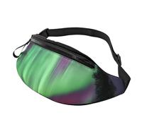 Northern Lights Painting Print Man and Women Waist Bag Lightweight Travel Accessory for Hiking Cycling Running